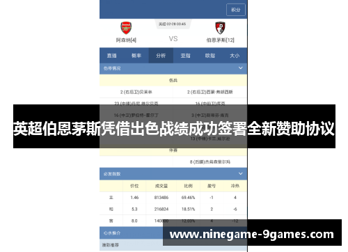 英超伯恩茅斯凭借出色战绩成功签署全新赞助协议 英超伯恩茅斯凭借出色战绩成功签署全新赞助协议